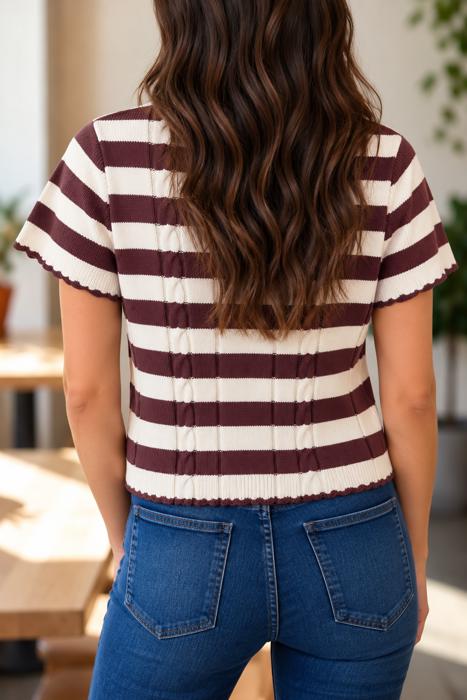Harvest Cable Stripe Sweater