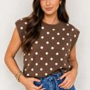  Mocha Dot Dolman Sweater