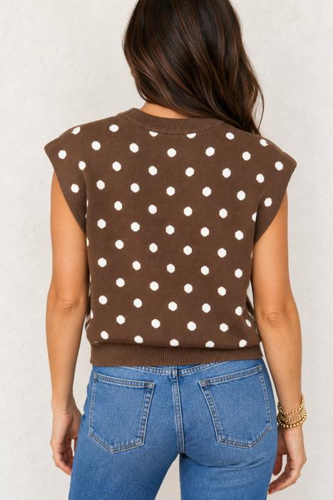 Mocha Dot Dolman Sweater
