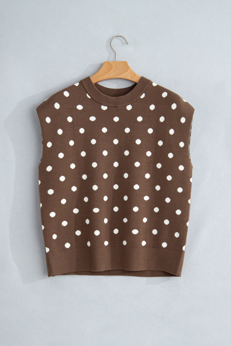 Mocha Dot Dolman Sweater