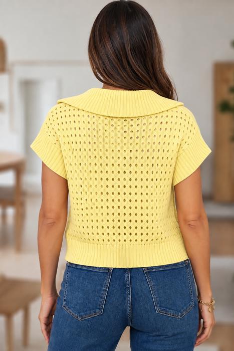 Golden Hour Zip Knit Top
