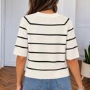  Seaside Stripe Ribbed Sweater Tee