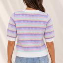  Violet Horizon Stripe Sweater