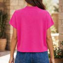  Berry Blush Ribbed Mock Neck Sweater