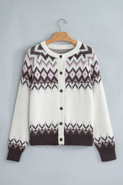 Snowbound Geo Cardigan