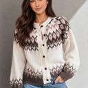 White Small Snowbound Geo Cardigan