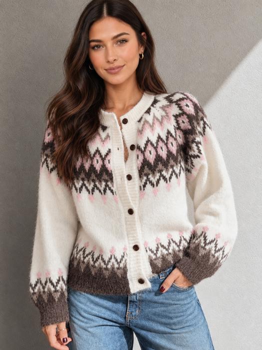 Snowbound Geo Cardigan