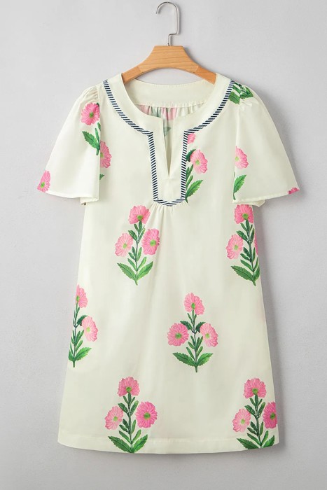 Bloom & Breeze Floral Shift Dress