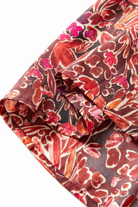 Crimson Meadow Smocked Mini Dress