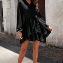  Wrap Front Tiered Ruffled Dress
