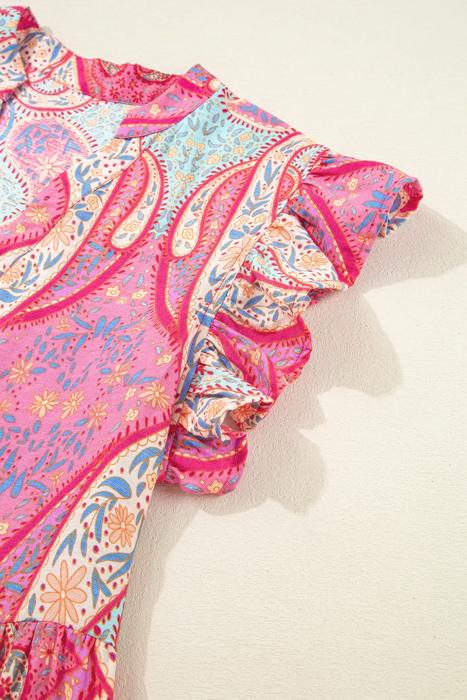 Sunset Paisley Breeze Midi Dress