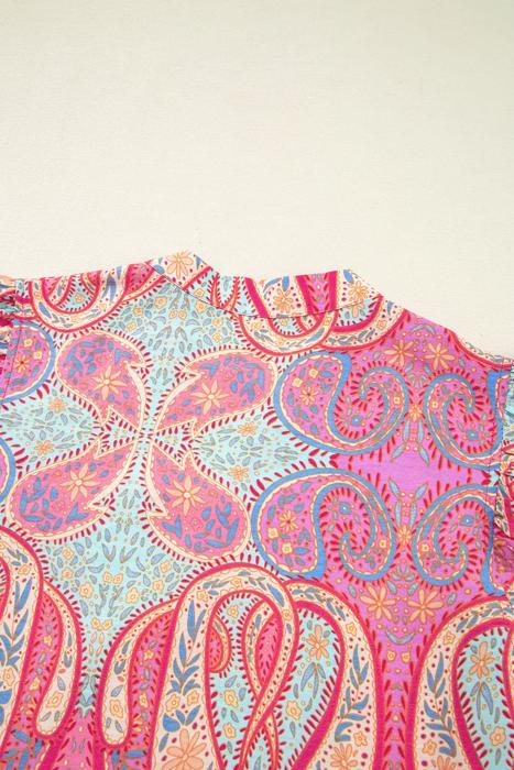 Sunset Paisley Breeze Midi Dress