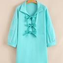  Aqua Bow Sailor Shift Dress