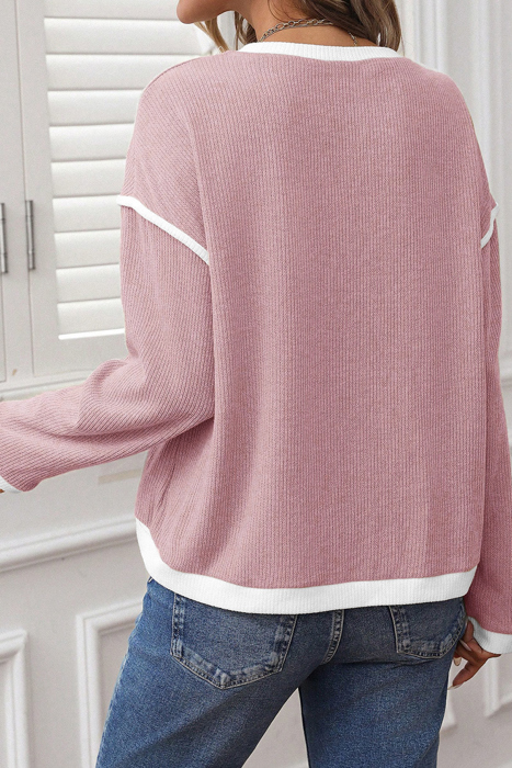 Rosa Glow Contrast Top