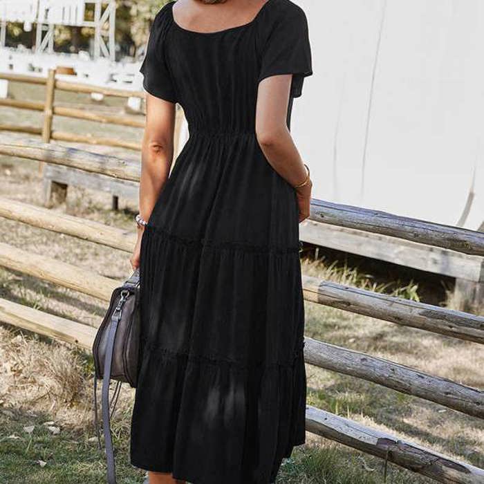Graceful Tiers Midi Dress