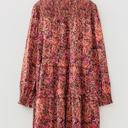  Crimson Meadow Smocked Mini Dress