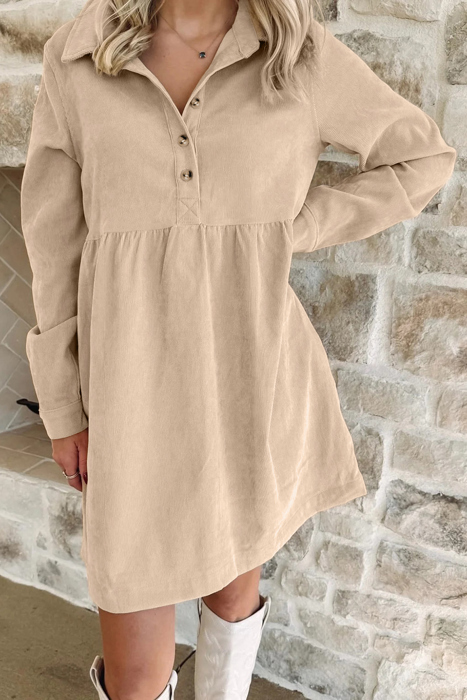 Sandstone Stroll Corduroy Dress