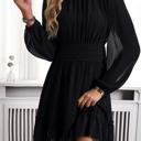  Mock Neck Ruched Belt Dress