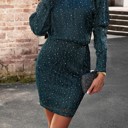 Off Shoulder Sparkle Dress