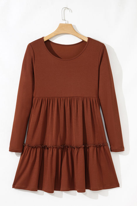 Cinnamon Spice Tiered Babydoll Dress