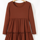  Cinnamon Spice Tiered Babydoll Dress