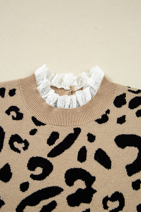 Wildly Romantic Lace Trim Sweater