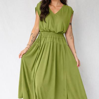 Olive Grove Cinch Midi Dress