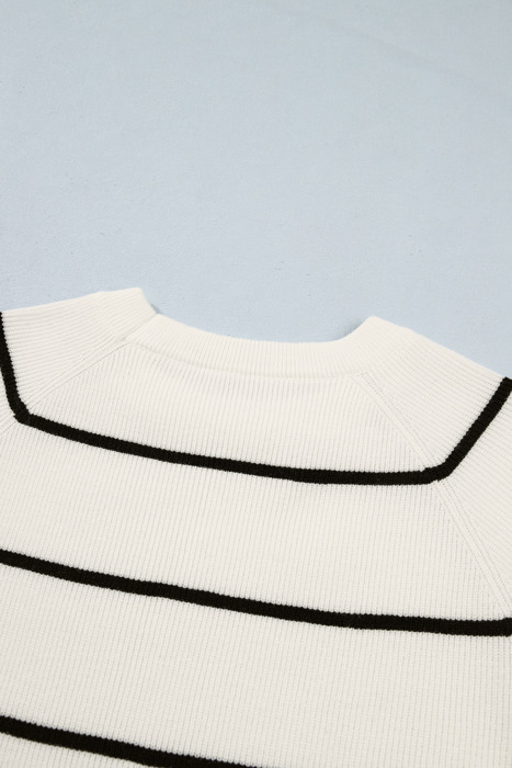 Seaside Stripe Ribbed Sweater Tee