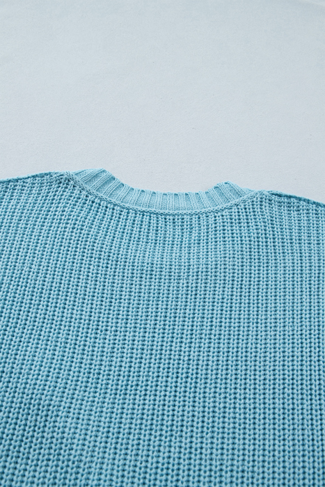 Misty Coast Exposed Seam Sweater