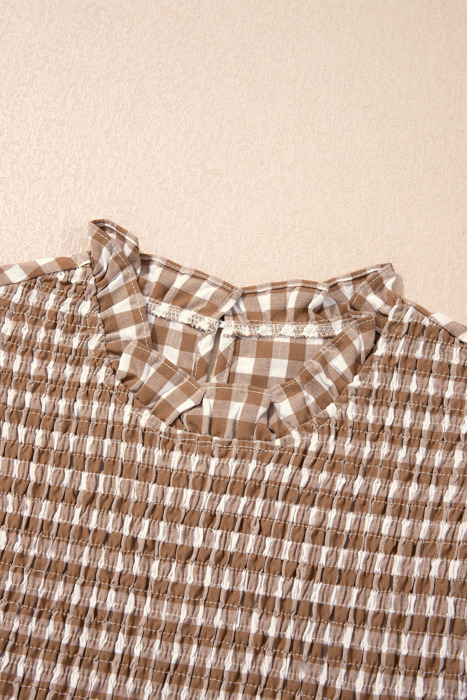 Rustic Plaid Peplum Top