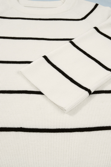 Seaside Stripe Ribbed Sweater Tee