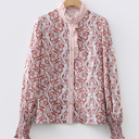  Wildflower Ruffle Stripe Shirt