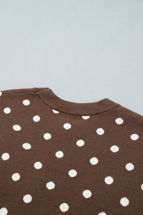 Mocha Dot Dolman Sweater