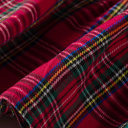  Scarlet Plaid Tie-Neck Blouse