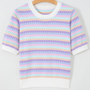  Violet Horizon Stripe Sweater
