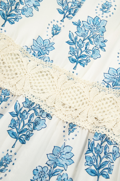 Blue Garden Lace Pants