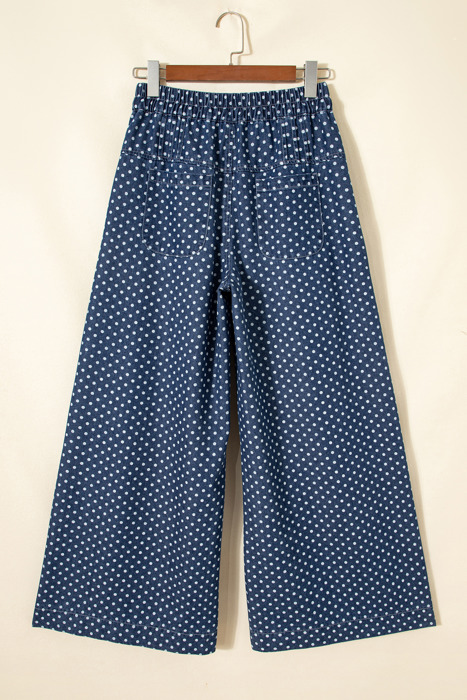 Dotty Blue Wide Leg Jeans