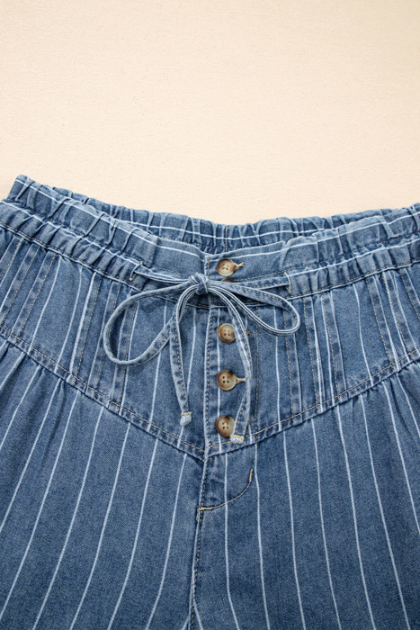 Blue Skies Stripe Wide Leg Jeans