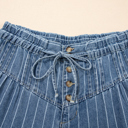  Blue Skies Stripe Wide Leg Jeans
