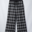  French Plaid Wide Leg Pants