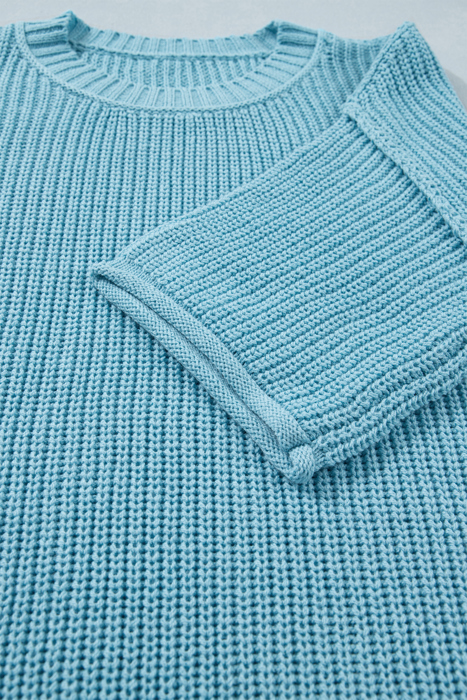 Misty Coast Exposed Seam Sweater