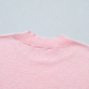  Pink Ribbon Wavy Trim Sweater