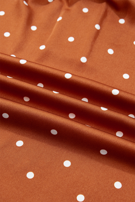 Cocoa Dot V-Neck Blouse