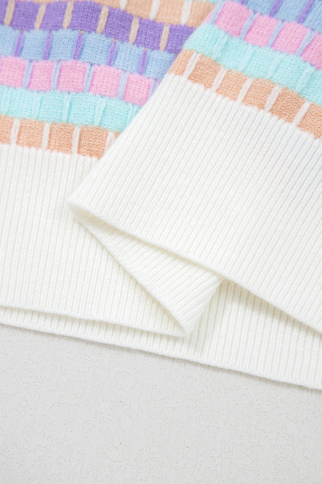 Violet Horizon Stripe Sweater