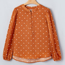  Cocoa Dot V-Neck Blouse