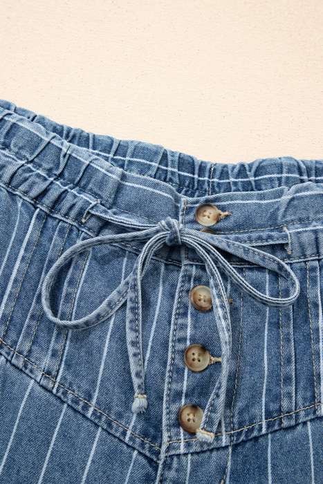 Blue Skies Stripe Wide Leg Jeans