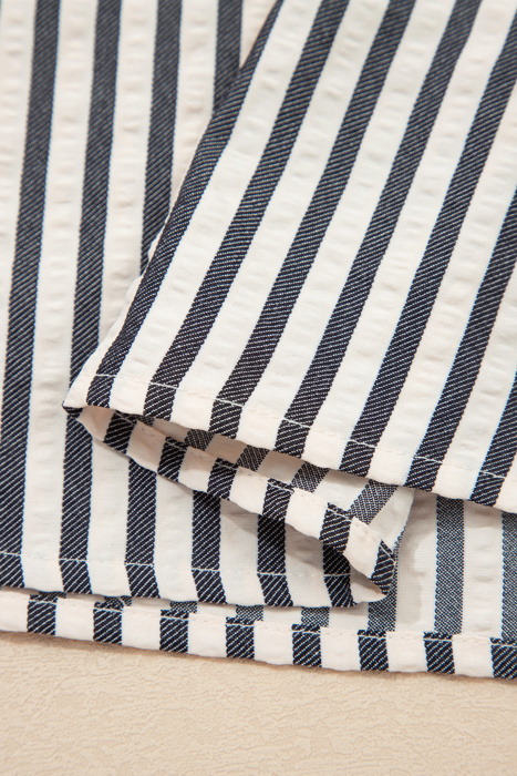 City Stripe Polo Blouse