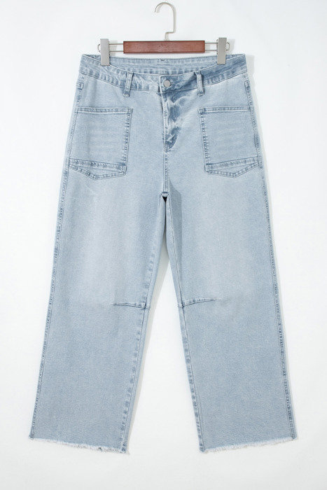 Blue Wander Cropped Barrel Jeans