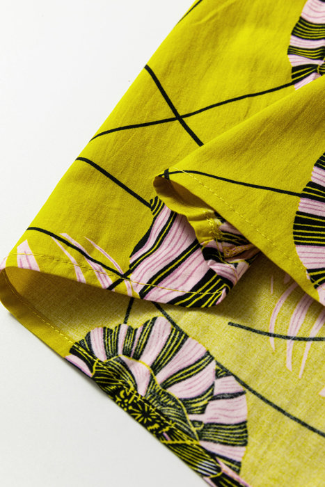 Golden Garden Ruffle Blouse
