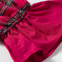  Scarlet Plaid Tie-Neck Blouse